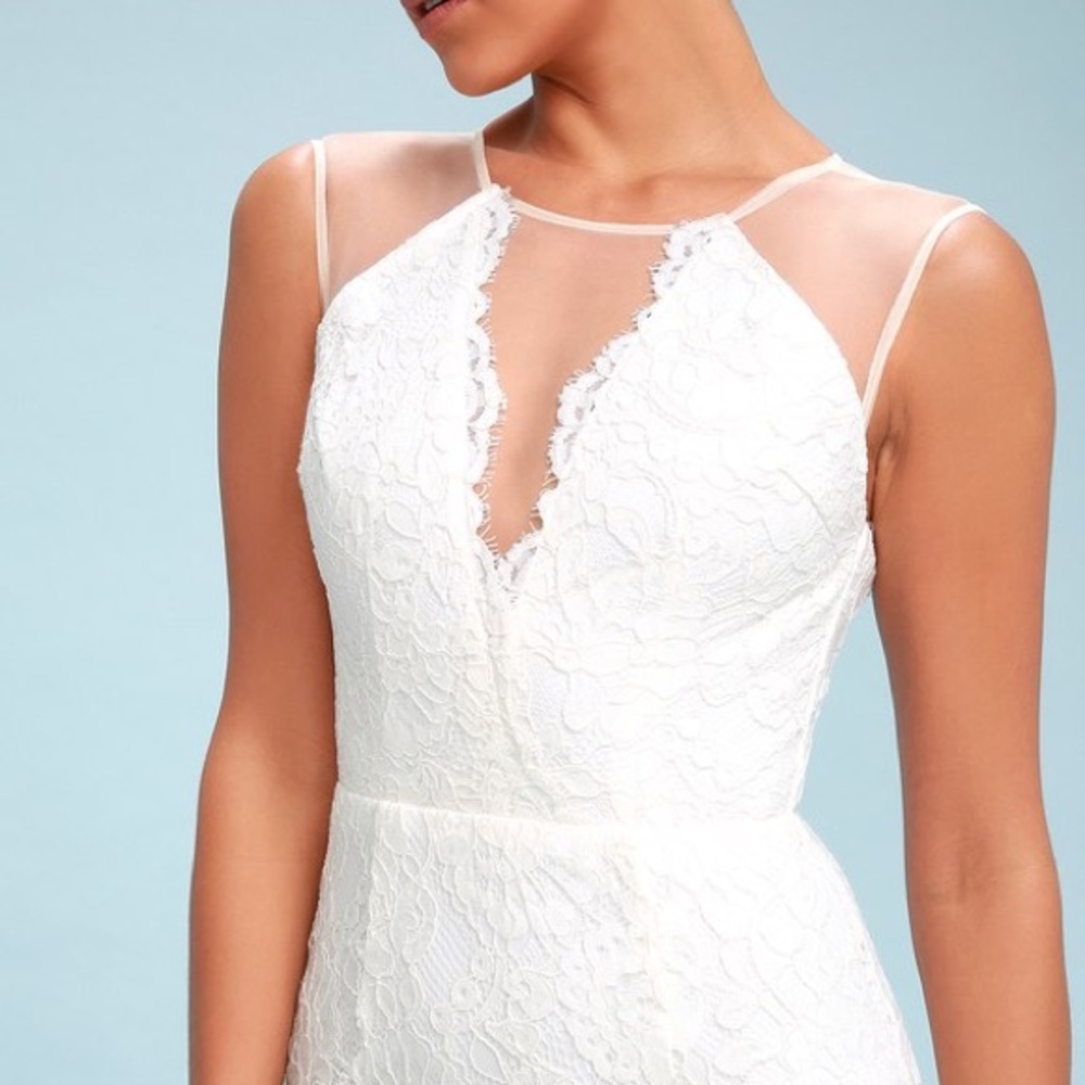 Lulu’s Amazing Lace White Lace Maxi Dress
